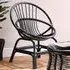 Moon Rattan Accent Chair - Black