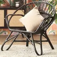Nordic Rattan Chair - Black