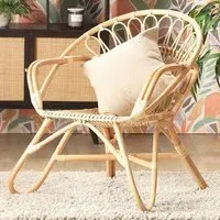 Nordic Rattan Chair - Cream