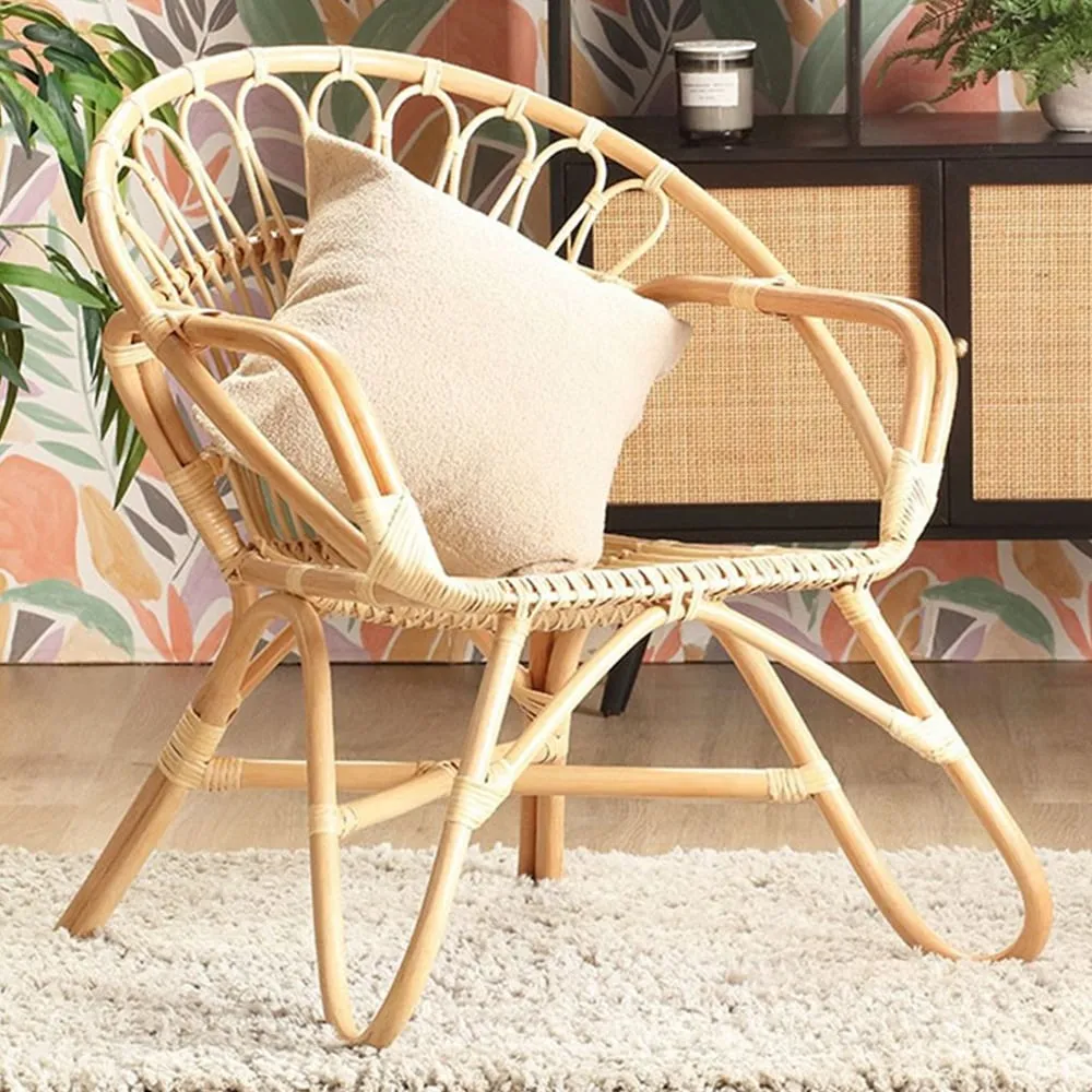 Nordic Rattan Chair - Cream