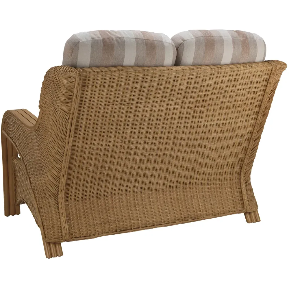 Opera 2-Seater Light Oak Rattan Sofa - Beige
