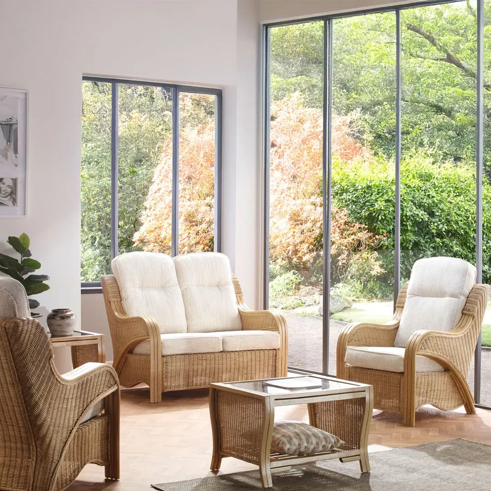 Opera 4-Seater Sofa Set - Light Oak, Rattan image