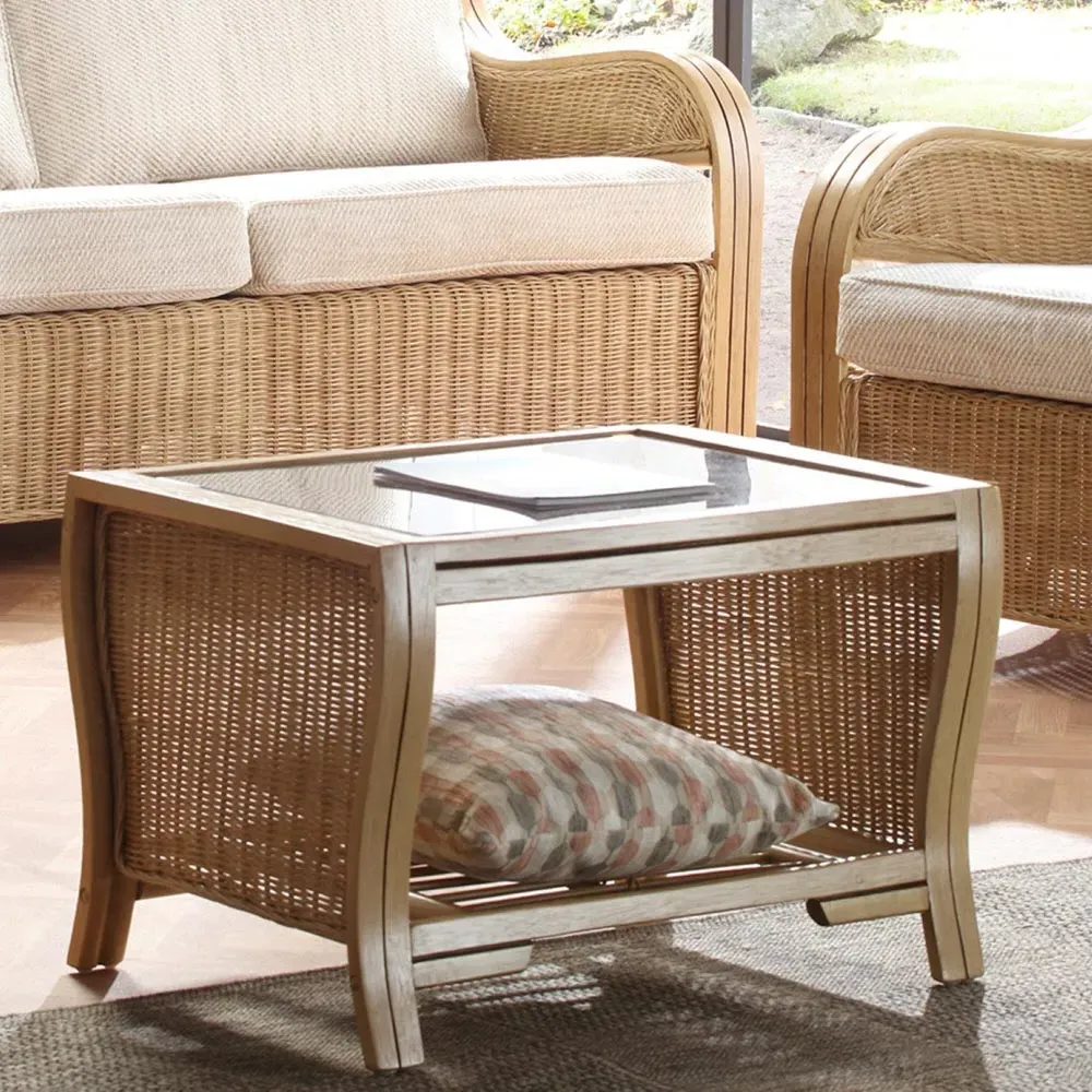 Opera 5-Seater Sofa Set - Light Oak, Rattan