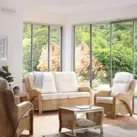 Opera 5-Seater Sofa Set - Light Oak, Rattan