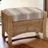 Opera Light Oak Rattan Footstool - Beige