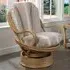 Opera Light Oak Rattan Swivel Rocking Chair - Beige