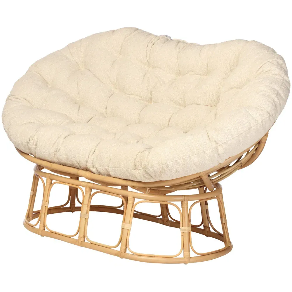 Papasan 2-Seater Sofa - Brown, Natural