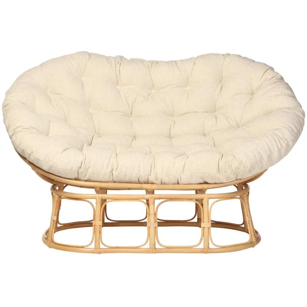 Papasan 2-Seater Sofa - Brown, Natural