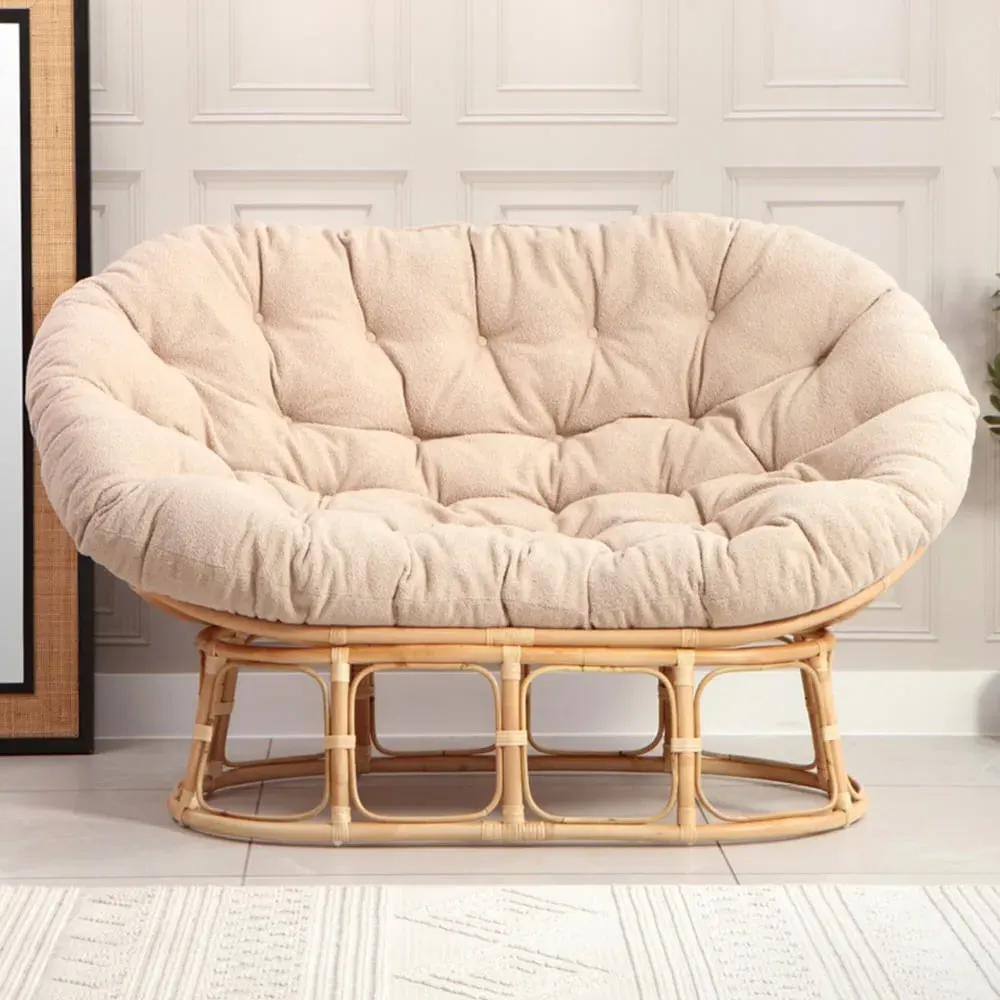 Papasan 2-Seater Sofa - Brown, Natural image