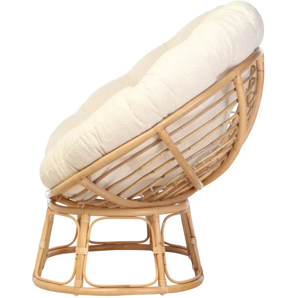 Papasan 2-Seater Sofa with Movable Seat - Vanilla, Natural