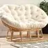 Papasan 2-Seater Sofa with Movable Seat - Vanilla, Natural