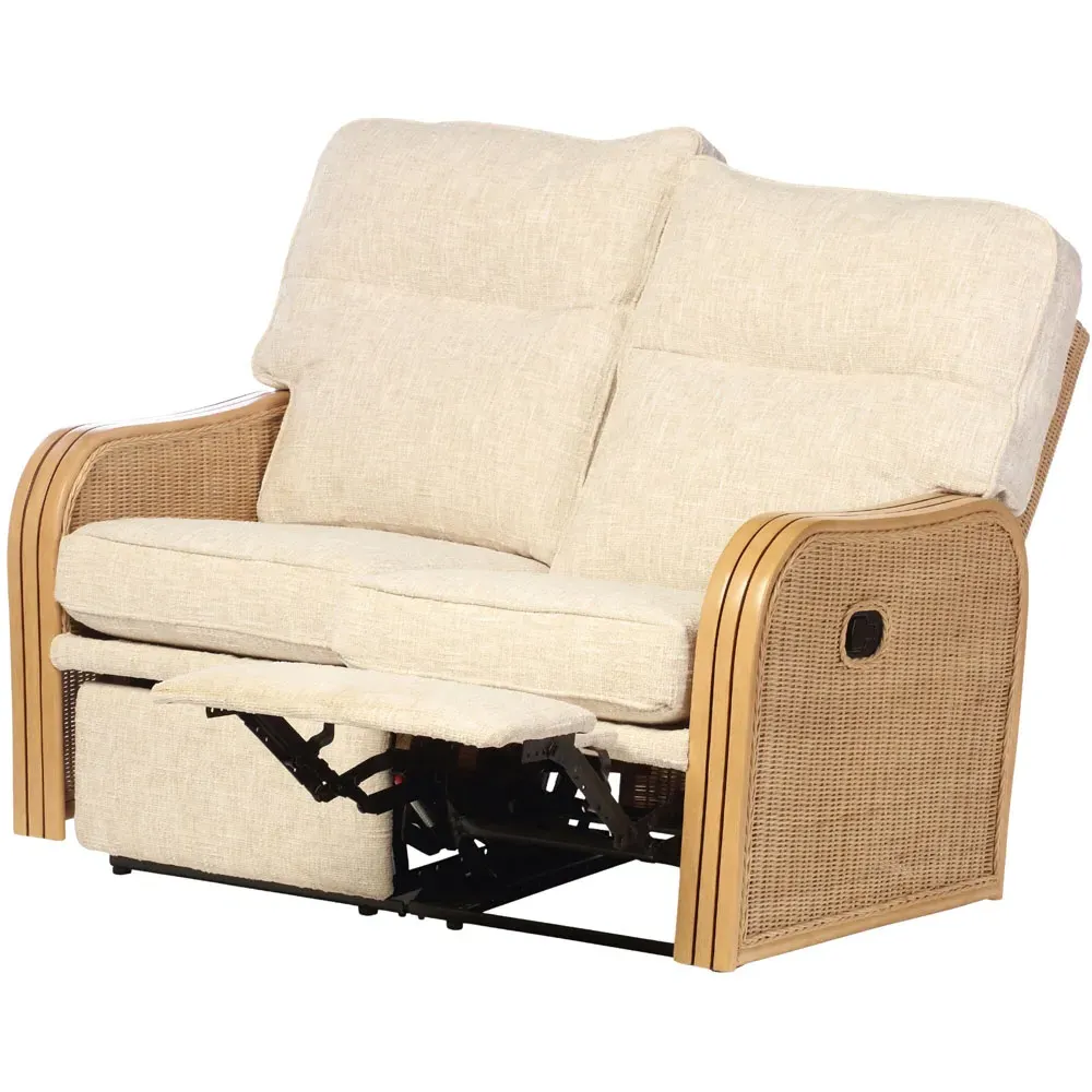 Paris 2-Seater Recliner Sofa - Cream, Cotton