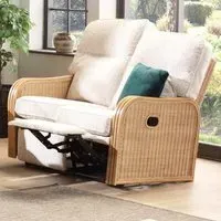 Paris 2-Seater Recliner Sofa - Cream, Cotton