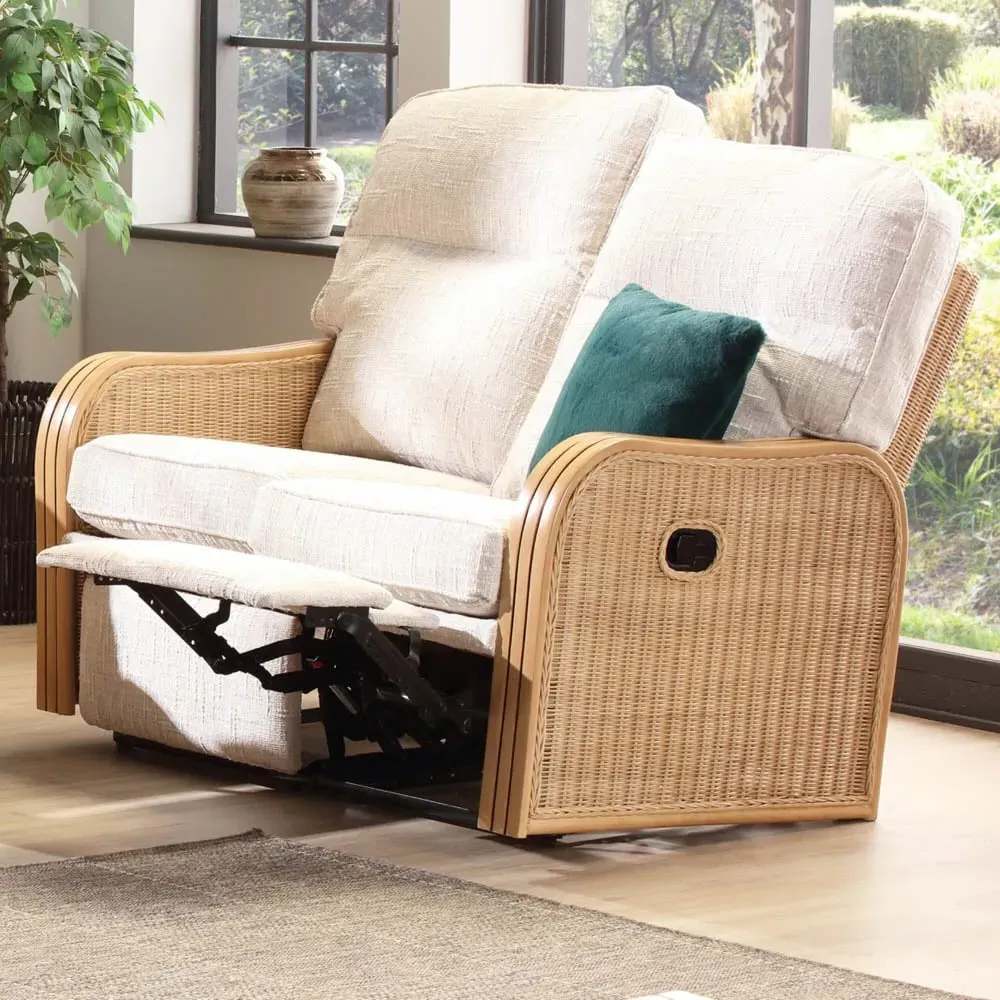 Paris 2-Seater Recliner Sofa - Cream, Cotton image