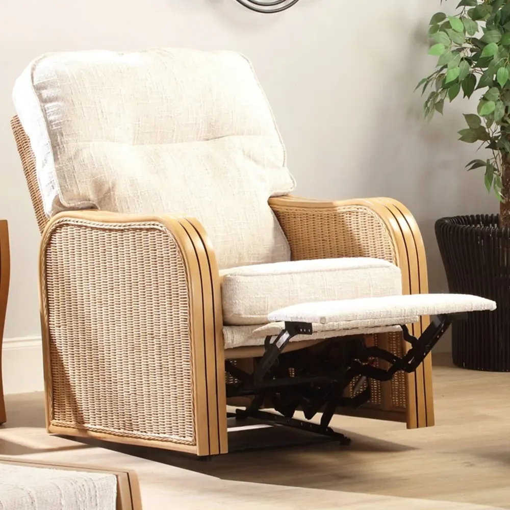 Paris Cotton Recliner Chair - Cream image