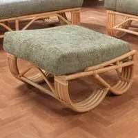 Pretzel Footstool - Natural, Rattan
