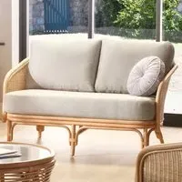 Royal 2-Seater Roma Sage Rattan Sofa - Brown