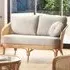 Royal 2-Seater Roma Sage Rattan Sofa - Brown