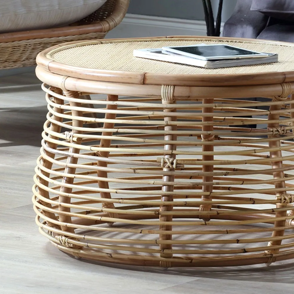 Royal Coffee Table - Brown, Natural Rattan