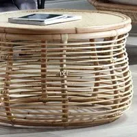 Royal Coffee Table - Brown, Natural Rattan