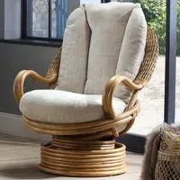 Seville Jasper Swivel Rocking Chair - Light Oak, Rattan