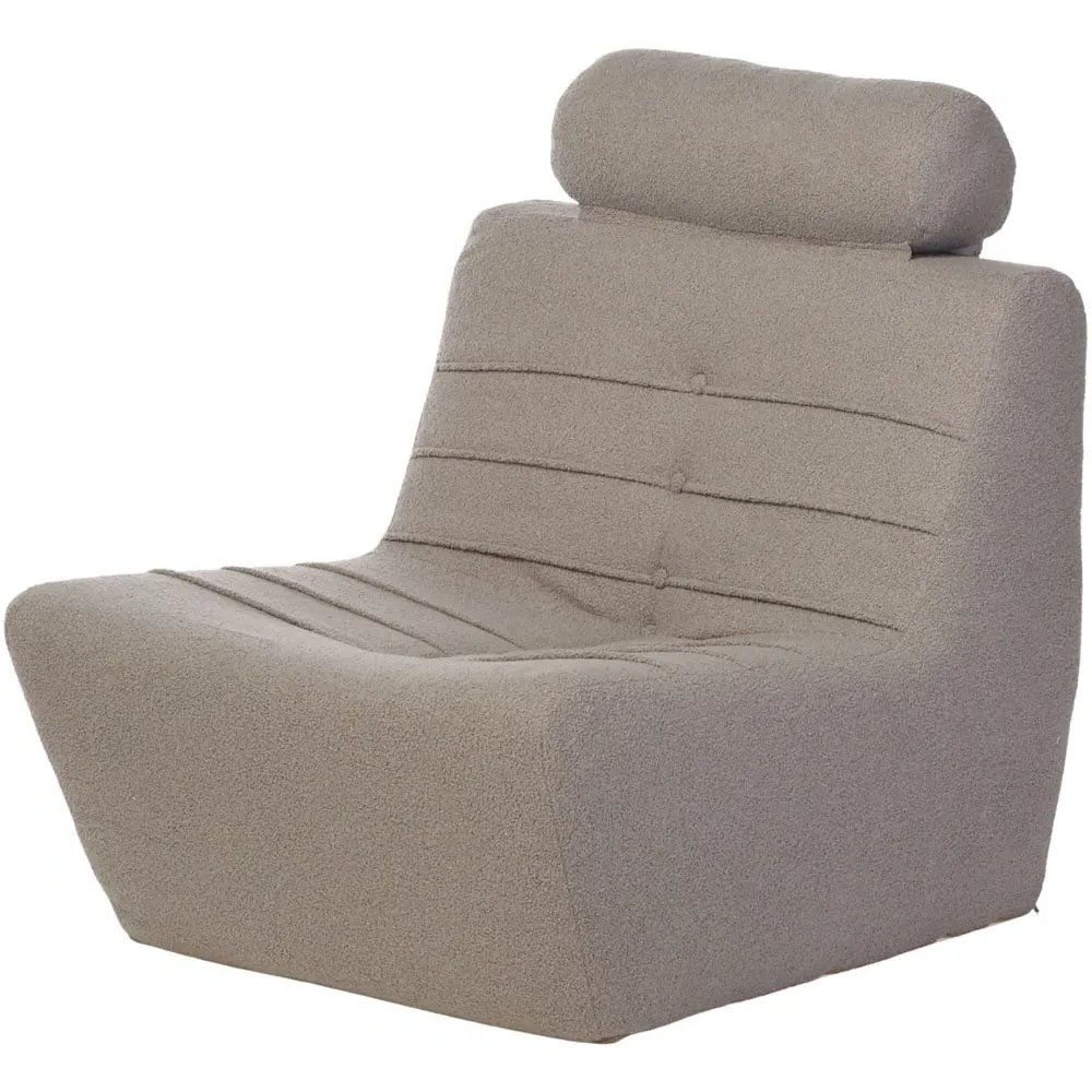Shadow Grey Boucle Cosy Chair - Grey, Boucle Fabric