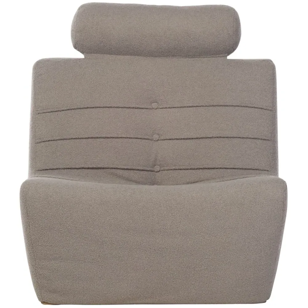 Shadow Grey Boucle Cosy Chair - Grey, Boucle Fabric