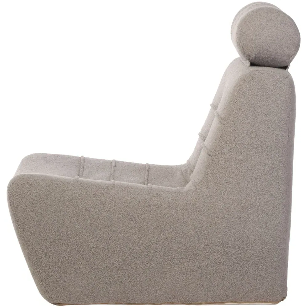 Shadow Grey Boucle Cosy Chair - Grey, Boucle Fabric