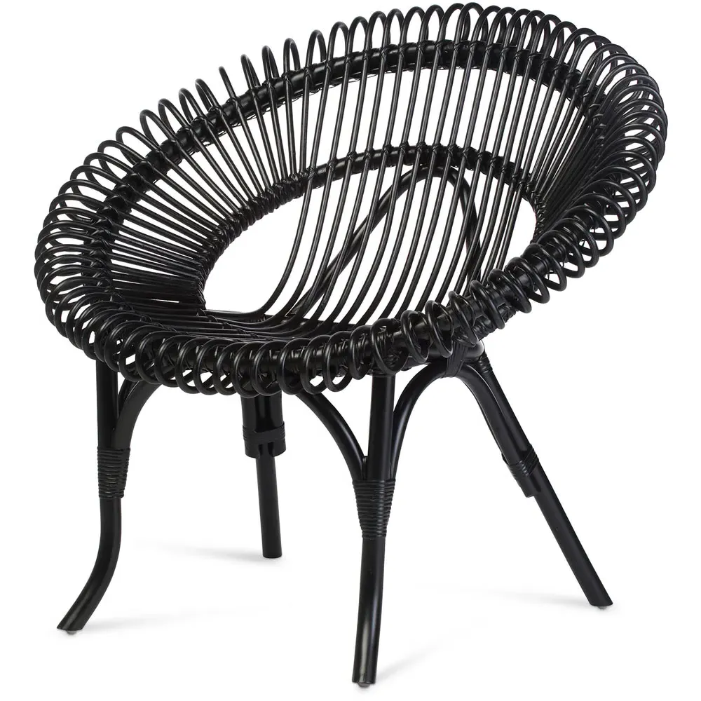 Shanghai Wicker Chair - Black, Rattan