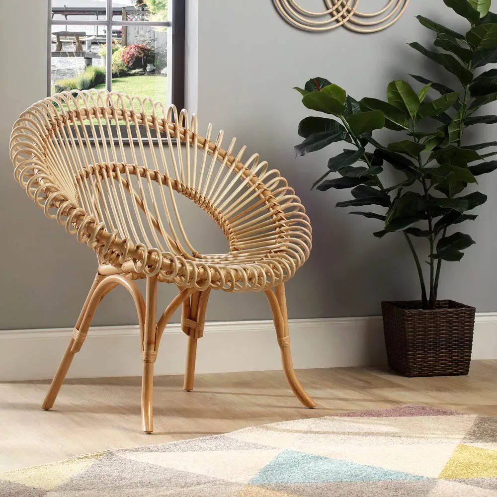 Shanghai Wicker Chair - Cream, Rattan