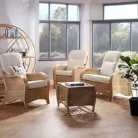 Turin 4-Seater Sofa Set with Jasper Cushion - Light Oak