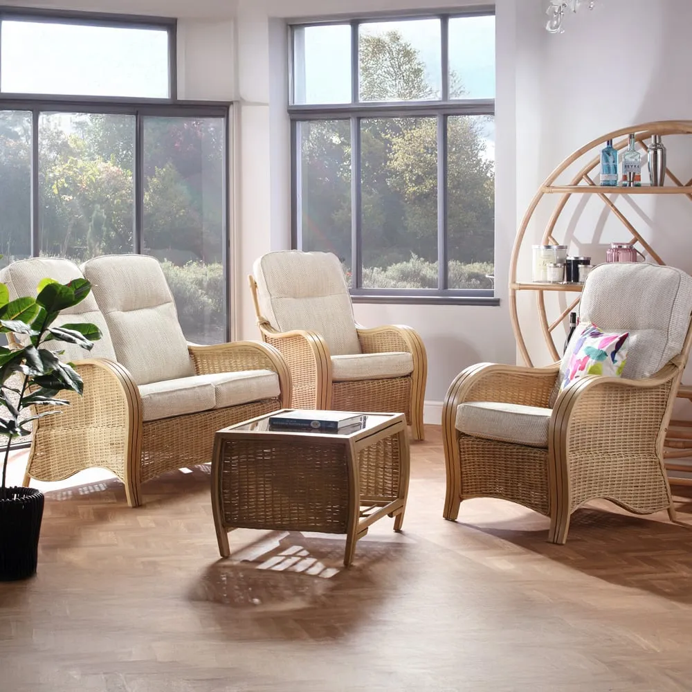 Turin 4-Seater Sofa Set with Jasper Cushion - Light Oak image