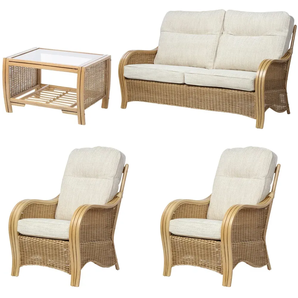 Turin 5-Seater Sofa Set with Jasper Cushion - Light Oak