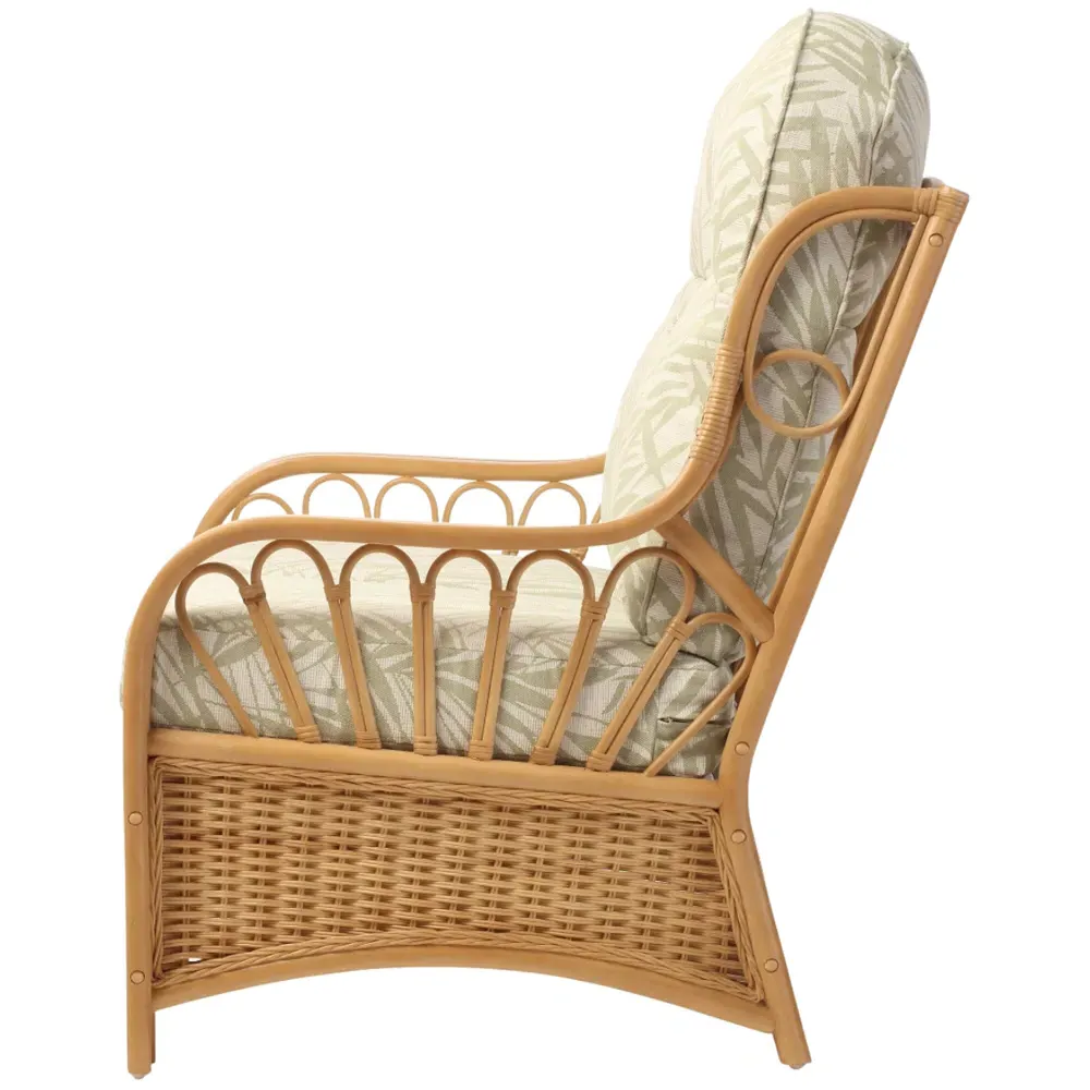 Vale 2-Seater Sofa - Light Oak, Rattan