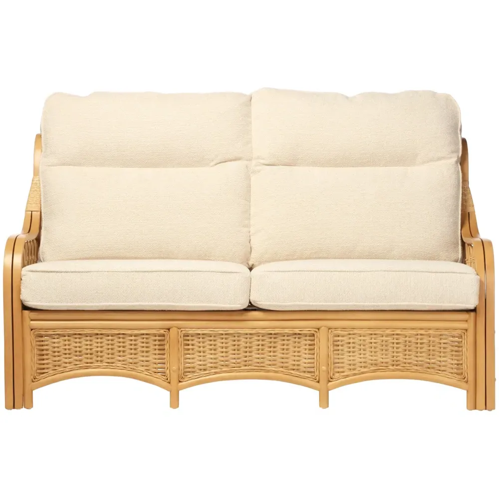 Vale 3-Seater Cloud Sofa - Light Oak, Rattan