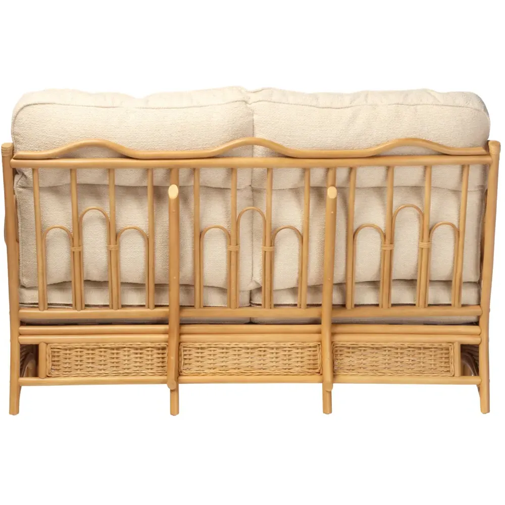 Vale 3-Seater Cloud Sofa - Light Oak, Rattan