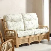 Vale 3-Seater Light Oak Lily Sofa - Brown, Rattan