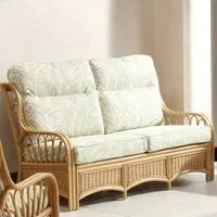 Vale 3-Seater Sofa - Light Oak, Rattan
