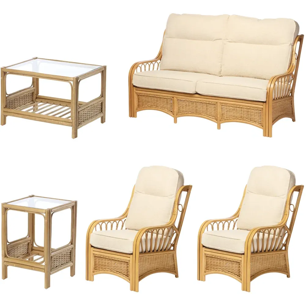 Vale 5-Seater Sofa Set - Brown, Rattan