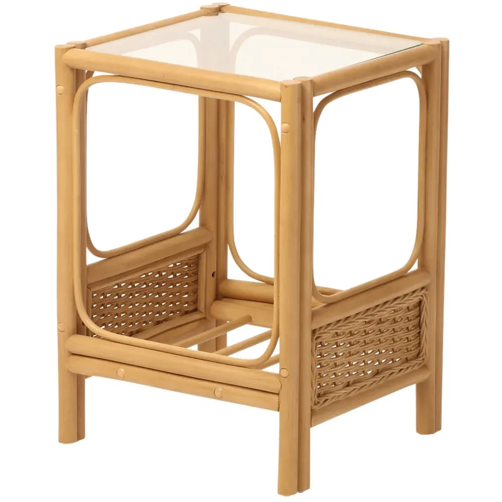 Vale Lamp Table - Brown, Light Oak