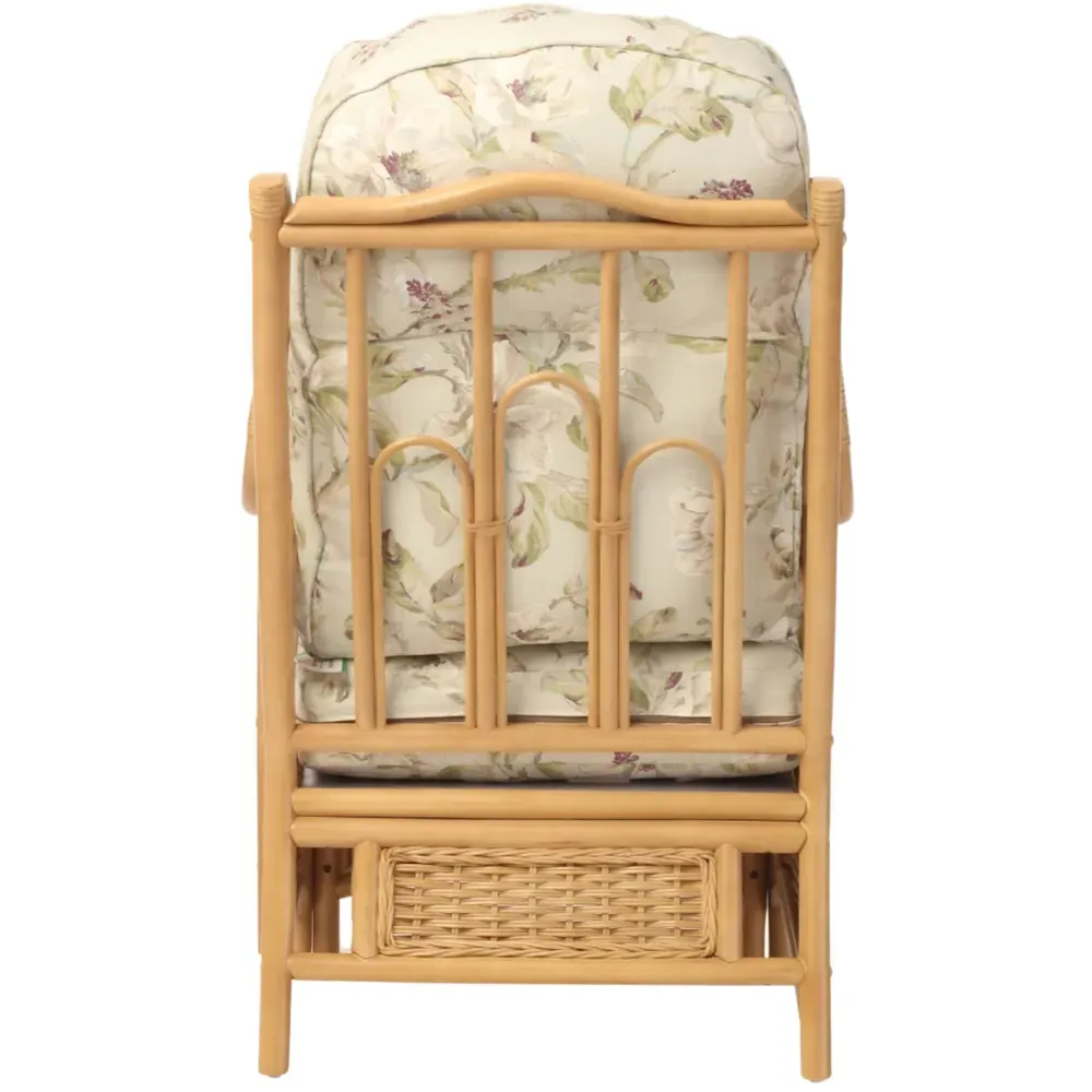 Vale Light Oak Lily Armchair - Brown, Rattan