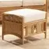 Vale Light Oak Rattan Footstool - Brown