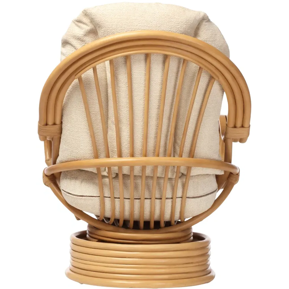 Vale Swivel Rocking Chair - Light Oak, Rattan