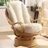 Vale Swivel Rocking Chair - Light Oak, Rattan