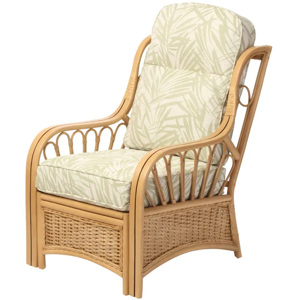 Vale Tropical Armchair - Light Oak, Rattan