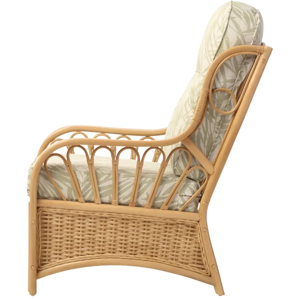 Vale Tropical Armchair - Light Oak, Rattan