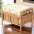 Vale Wicker Lily Footstool - Light Oak