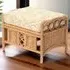 Vale Wicker Tropical Footstool - Light Oak