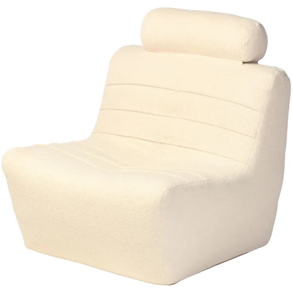 Vanilla Boucle Cosy Chair - White, Boucle Fabric