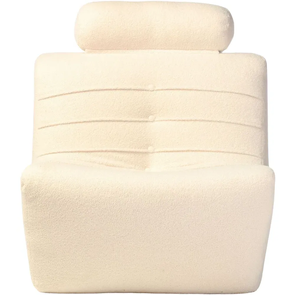 Vanilla Boucle Cosy Chair - White, Boucle Fabric